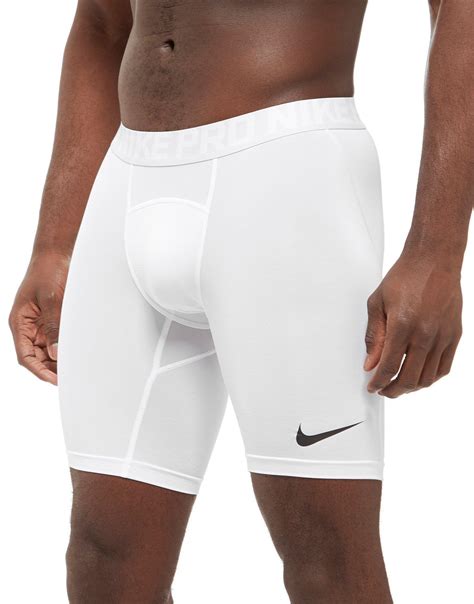 White Nike Pro & Compression Bottoms Shorts